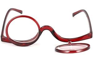 Inlefen Lunettes pour lire Lunettes de maquillage À usages multiples Couvercle rabattable Femmes La lecture Des lunettes +1.0 à +3.5