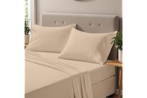 ONIROS HOME COLLECTION ONIROS Home Juego Sabanas 150 x 190/200 de Lujo Incluye Fundas Almohadas 75x50 Pack 2, 1 Sabana Bajeras Cama 150x190 y 1 Sabana Encimera Cama 150 | Juego de Sabanas 150x200 | Bed Sheets (Café)
