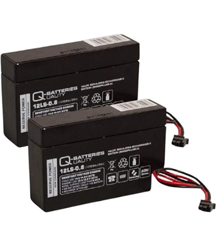 2x Akku WP0.8-12H 12V 0,8Ah – Mit Molex-Stecker, Kompatibel Mit Heim & Haus Rollladenantrieben