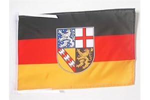 AZ FLAG Flagga Saarland 45x30 cm 100D Polyester Snören | Inom- och utomhusbruk dekorativ flagga dubbelsydda sömmar och förstä