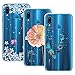 Produktbild Yokata 3 Packs Huawei P20 Lite Hülle Transparent Handytasche TPU Silicone Bumper Ultra Dünn Slim Durchsichtig Premium Kratzfest Motiv Handyhülle -Feder Blumen und Schmetterlinge Blumen
