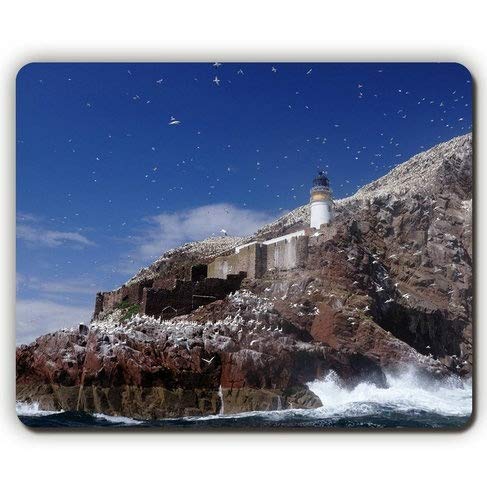 Preisvergleich Produktbild Qualitäts-Mausunterlage, Leuchtturm-Schottland-Seemöwen-Küst... Spiel-Büro Mousepad