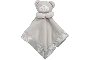 Soft Touch Baby Boys Girls Teddy Bear Cuddly Comforter Blanket Soft Toy Baby Shower Comforters BC21 (Grey)