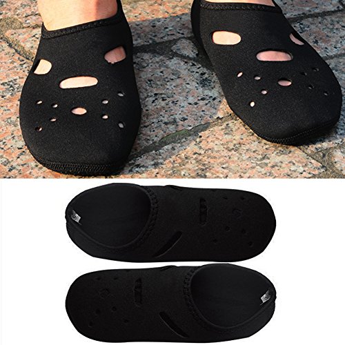 3 mm Chaussettes de plongée, Noir Chaussettes de natation, Natation Chaussettes de plage Piscine Surf Chaussettes