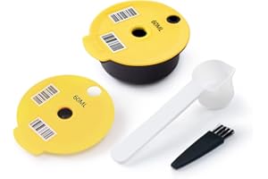 BENFUCHEN 60ml Tassimo Reutilizable capsule,Capsula Recargable Tassimo (60 ml) Cápsula Bosch+ 1 tapas de repuesto 60ml