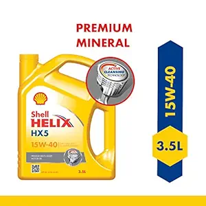 Shell Helix HX5 15W-40 API SN Premium Mineral Engine Oil for Diesel & Petrol Cars (3.5 L)