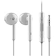 HUAWEI AM-115 Headset for Huawei Ascend P9, P8, P7, P6, lite, Mini, Mate 8, Mate 7 with Volume Control and Microphone White