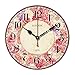 Produktbild Digitale Wanduhr/kreative Wanduhr, runde stumme dekorative Uhr mit Blumenmuster, geeignet für Wohnzimmer, Schlafzimmer, Esszimmer