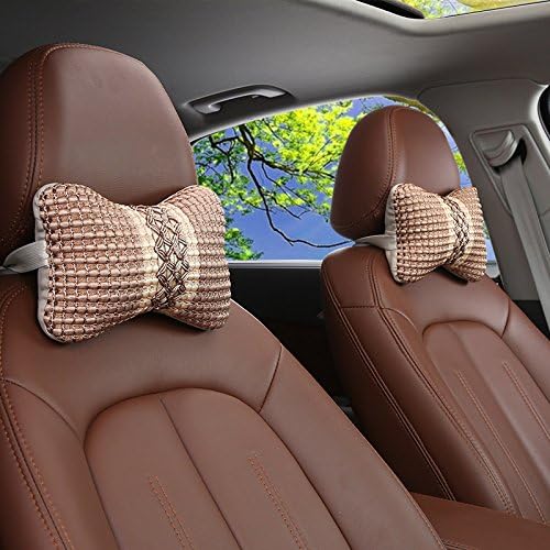 SLY Car Pillow Neck Pillow Rest Pillow Cervical Support Pillow Headrest For Relieve Neck Fatigue Pain Breathable and Comfortable Set Of 2