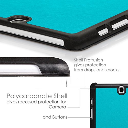 Forefront Cases® Neue Origami Hülle Tasche Case Cover für Samsung Galaxy Tab S2 9.7 T810N – Rundum-Geräteschutz und intelligente Auto-Sleep-Wake-Funktion – inkl. Eingabestift und Displayschutz - 7