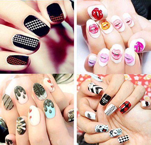 ZeWoo 12 Farben 3D Nageldesign-Lackstifte Nagel Maniküre / Pediküre Nagel Kunst Feder Stifte Set für Nagel Kunst Salon DIY - 7