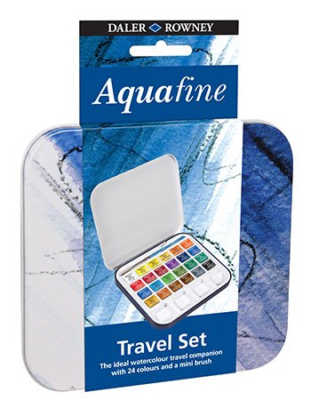 Caja de acuarelas para viajar de Daler Rowney Aquafine, (24 unidades)