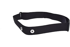 Chintell Sangle de poitrine de rechange pour moniteur de fréquence cardiaque H10 Polar H9 H7, sangle de poitrine réglable HRM souple compatible avec capteur de fréquence cardiaque (noir)