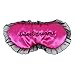 Produktbild Satin Spitze Design Schlafmaske Augenmaske Schatten Abdeckung Augenbinde Schlafbrille Maske für Frauen Mädchen Reise Home Rest (Rose rot)