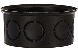 UNITEC Cago 41069L - Caja de conexión de poliestireno (ignífugo) con orificios suficientes para tuberías y tubos de hasta 20 mm de diámetro, Negro, 70 mm SW, 1 pieza