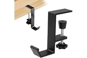 JUGUTA Support Casque 1 Pièce Réglable En Aluminium Pour Bureau Gaming Et Clés Crochet