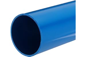 QUARKZMAN Tube Rigide en PVC Tube Rond 67,8mm ID 75mm OD 33cm de Long Bleu Clair pour Manchon de Câble de Conduite d'Eau