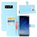 Produktbild Samsung Galaxy Note 8 Hülle LifeePro [Anti-Scratch] Stoßfest Drop Protection Litchi Grain PU Leder Brieftasche Stand Flip Folio Abdeckung mit Kartensteckplätze und Magnetverschluss für Samsung Galaxy Note 8 Blau