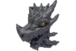 RUDFUZ Dragon Statue Bookend Gothic Dragon Bookends Resin Book Support Decorative Figurine Tabletop Ornament for Living Room Shelves Desk Office Birthday Gift