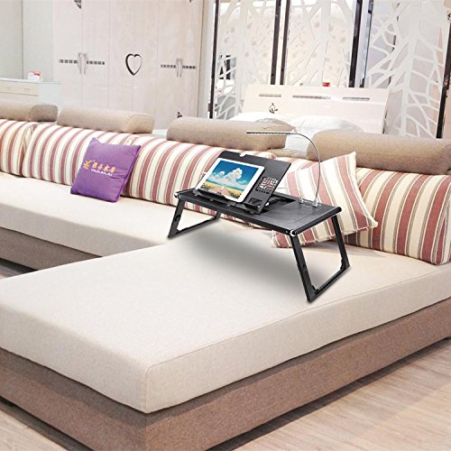 Ancheer Einstellbare Laptop Tisch Lapdesk Betttisch Faltende Smart-Tabelle mit Power Bank 10000mAh, Schwarz - 8