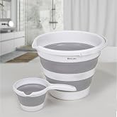 Bovlen 2'li Set Katlanabilir Kova ve Maşrapa - Bebek Banyosu Seti - 32.5 x 27.5 x 6 cm