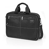Carterón Portadocumento Gabol Studio Negro Un compartimento,capacidad para ordenador de 15,6", ipad de 10",bolsillos delanteros con organizador,forrada, adaptable. Medidas: 42x31x8 cm