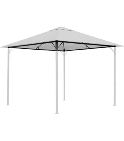 Telo Di Ricambio Per Gazebo 3x3 Metri - Ecrù, Poliestere Idrorepellente 160 Gr/mq, Con Sfiato - Foto 6