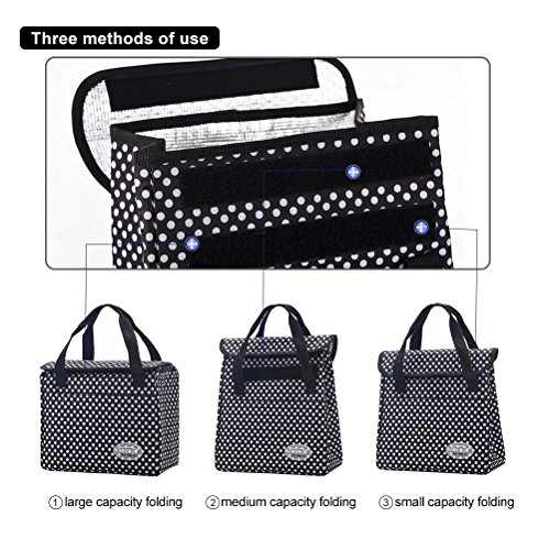 Aosbos Faltbare Wasserdichte Kühltasche Lunch Tasche Isoliertasche für Campen und Picknick 9 Liter, 24,5 x 14,5 x 30 cm - 2