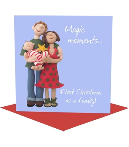 Personalzed Mum & Dad Chrstmas Card, Frst Chrstmas As My Mummy And Daddy, Wshes From Baby