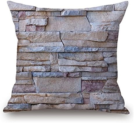 45cm*45cm 18"*18"" Square Cushion Cover,Moonuy Woodgrain And Rock Stones Print Linen Pillowcases High Quality Sofa Car Bed Home Decoration Pillow Case Cushion Cover Fashion Cafe Throw Pillowslip Pillow Cover Plain Solid Pillow Cottom Home Decor (B)