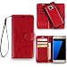 Samsung S7 Cover, REALIKE™ {Imported} Premium Leather Flip plus Back (Two in One) Case for Samsung Galaxy S7 (Royalty Series- Wine) RS.990.00