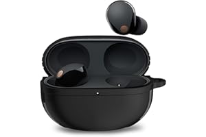 FIDWALL Etui ochronne z TPU, kompatybilne z Sony WF-1000XM5 2023, z haczykiem na klucze, dwuwarstwowe, pyłoszczelne, odporne na uderzenia, wytrzymałe etui (wF1000 x m5)