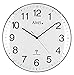 Produktbild Klassische Wanduhr Funk AMS 5960 Funkuhr Weiß Große Zahlen Küche Büro Zeiger
