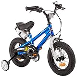 La bicicleta del niño también tiene un marco de acero resistente, una manivela de una pieza, un eje de transmisión con cojinete de bolas y un protector de cadena cerrado. La seguridad adicional está asegurada por las ruedas de acero con llantas neumáticas extra anchas de 2.4 "con perfil Royal Baby individual.