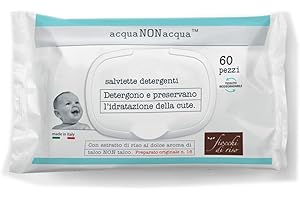 Fiocchi di Riso 6 Confezioni Salviette Detergenti da 60 Pezzi, PromoPharma, Salvietta Detergente per il Viso e il Corpo, 6 Unità