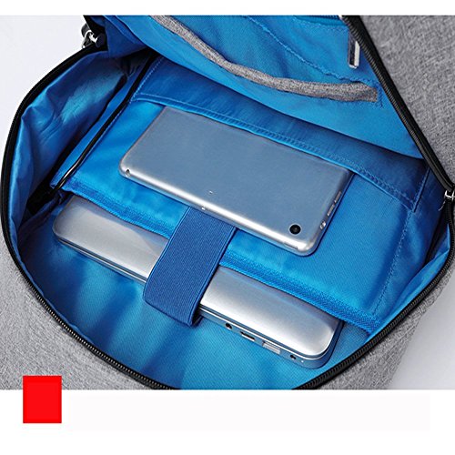 niuieme Slim Laptop Rucksack 50,8 cm Business Wasserabweisendes Polyester Laptop Rucksack mit USB-Ladeanschluss blau - 6