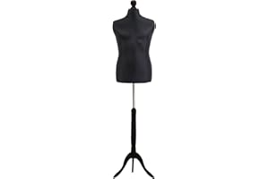 ACE OF SPACE Kids Child Tailors Dummy Age 10/12 Dressmakers Fashion Mannequin Students Black With Black Tripod Stand
