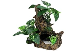 OMEM - Decorazioni per rettili per terrario, Paesaggio, abitato, Acquario, Ornamento in Legno affondato