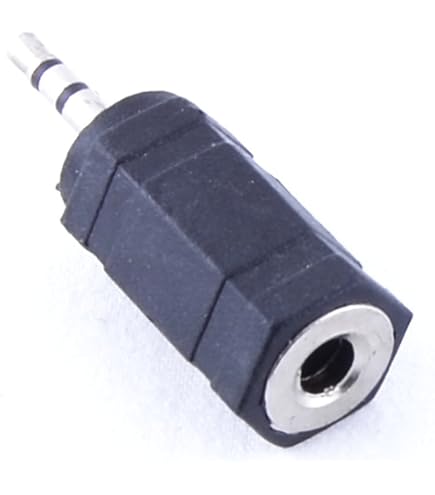 Cavo Prolunga Audio Jack 2,5mm Maschio A 3,5mm Femmina, Curvo 90°, 15cm, Nero - 4