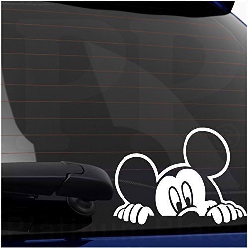Mickey Mouse Funny Car Sticker Graphic Vinyl Cut Decal Gift New Decor White-Window,Bumper,Child,Kids,Micky Present