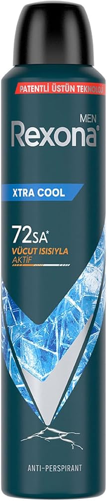 Rexona Men Erkek Sprey Deodorant Xtra Cool 72 Saat Kesintisiz Üstün Koruma 200 ml