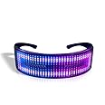 MAKINGTEC Customizable Full Color Shining Glasses, Programmable Bluetooth 4.0 RGB Fullcolor Glowing LED Glasses, USB Rechargeable Future Style LED Light Up Glasses (full color)