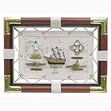 Materialien: Messing poliert, Holz, Seegeltuch, Seil