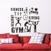 Produktbild jiuyaomai Fitness Gym Gesunde Sport Wandaufkleber Steuern Dekor Abnehmbare Vinyl Wandtattoos Wohnzimmer Dekoration Wandbilder