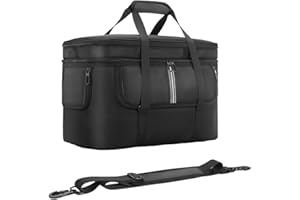 Cymwer Futerał do przenoszenia kompatybilny z D-JI Power, 1000 przenośna stacja zasilania, torba podróżna, pokrowiec ochronny, wodoodporny, odporny na upadki, z paskiem na ramię i uchwytem, Czarny