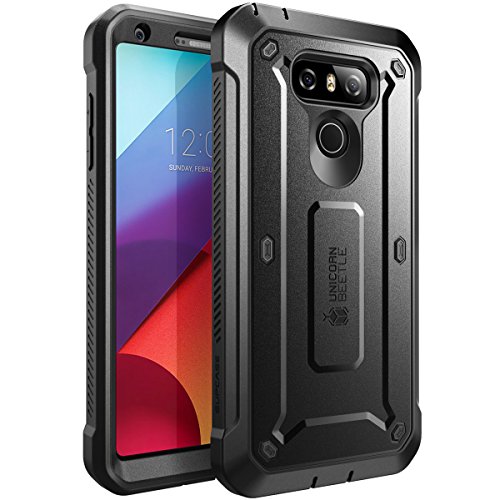 Carcasa para L  Funda completa resistente Supcase con protector de pantalla integrado  seriG G6  lanzamiento en 2017    UBProe Unicorn Beetle PRO  negro 