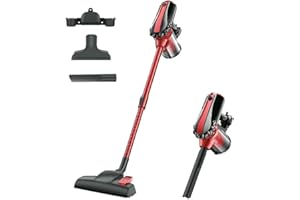 SINCHEREU Aspirapolvere con Cavo, Aspirapolvere Manuale 17KPA con Cavo 5M, 3 in 1 Pratico e Salvaspazio, Tubo di Aspirazione Telescopico, per Pavimenti Duri, Moquette