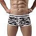 Produktbild Btruely Boxershorts Sexy Herren Unterwäsche Camouflage Breathe Weich Slip Kurze Hose Unterhose (M, Grau)