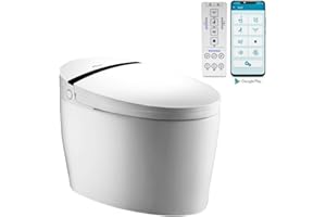 Nashi - Toilette japonaise intelligente | Toilette avec bidet | App, télécommande ou panneau | Siège chauffant, eau chaude et séchage | Couvercle et siège avec ouverture automatique | Aldara iPlus 5
