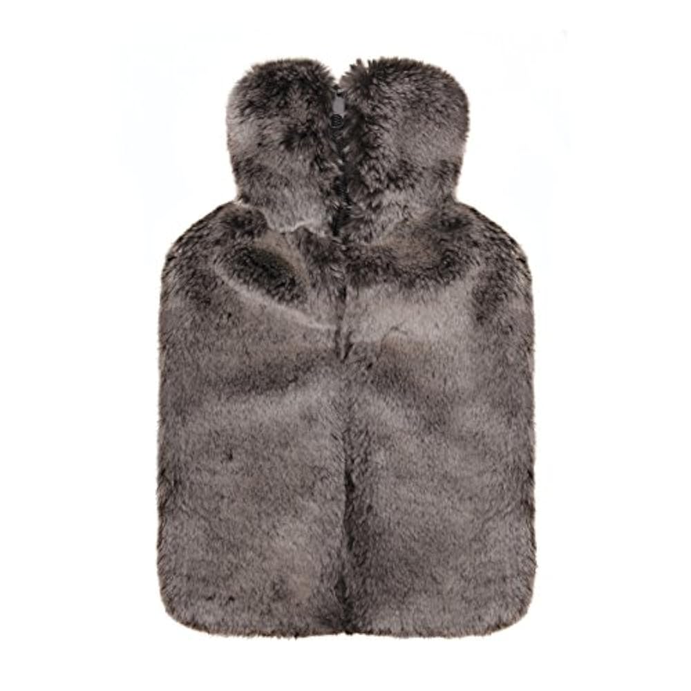 Aroma Home braun LUXUS Kunstfell Wärmflasche